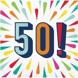 Χαρτοπετσέτες Μεγάλες Birthday Burst 50 Creative Converting (16 τεμάχια)