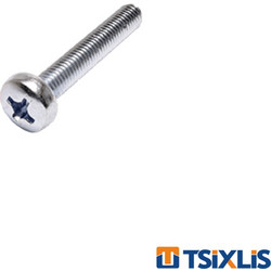 Βίδα Ψωμάκι με Σταυρό Γαλβανιζέ F.F. GROUP - 5mm (DIN7985)