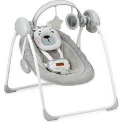 MoMi Liss Bear Relax Μωρού Κούνια με Μουσική έως 9kg Γκρι