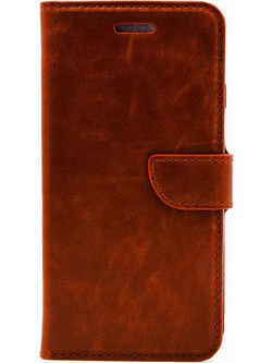 Stylish Book Case for Huawei Y9 2018 Brown