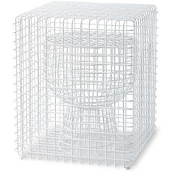 Σκαμπό Tip Tap Μεταλλικό Άσπρο L40xW40xH47 cm POLSPOTTEN