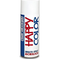 Saratoga Happy Acrilico Σπρέι Βαφής Ral9010 Λευκό Ματ 400ml