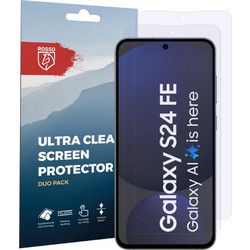 Μεμβράνη Προστασίας Samsung Galaxy S24 FE Rosso Ultra Clear Screen Protector Οθόνης 2 Τεμάχια - Clear (8719246458729)