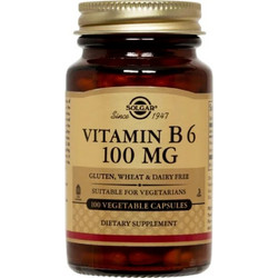 Solgar B6 100mg 100 Κάψουλες