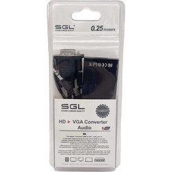 Αντάπτορας HDMI female σε VGA & Jack 3.5mm 25cm