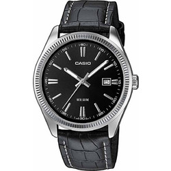 Casio Standard Ανδρικό Ρολόι με Μαύρο Δερμάτινο Λουράκι MTP-1302PL-1AVEF