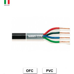 TASKER C279 PVC BLACK Στρογγυλό Καλώδιο Ηχείων 4x4.00mm, Εύκαμπτο, Μαύρο (Bulk m)