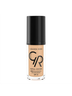 Golden Rose Total Cover 2 In 1 & Concealer 11 Nude Liquid Foundation SPF15 30ml
