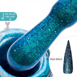 Alezori Gel Polish Brilliant 06 Glitter Ημιμόνιμο Βερνίκι Νυχιών