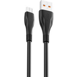 USB A 2.0 Cable Male To Micro USB B 6A Black 1m XO NB185