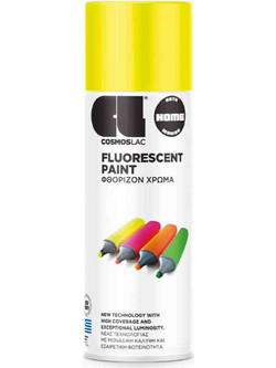 CosmosLac Fluorescent Φθορίζον Χρώμα Spray Κίτρινο 400ml