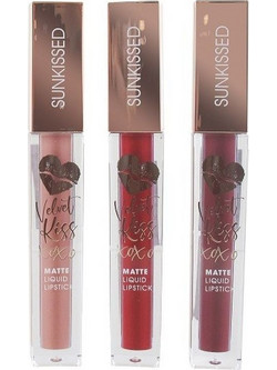 Sunkissed Velvet Kiss Matte Liquid Lipstick Trio (3x5ml) SU29486