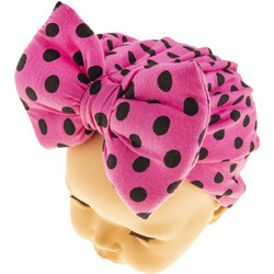 Dafne τουρμπάνι μωρού με μεγάλο φιόγκο Fuchsia Dots