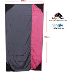 Ψάθα-Τέντα Θαλάσσης Favour Single 100Χ180 AlpinTec - 124-Pink
