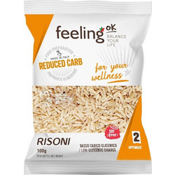Ζυμαρικά Risoni Optimize (κριθαράκι) με φυτικές ίνες Low Carb FeelingOk 100g - FeelingOk