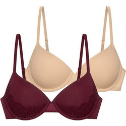 Dorina Σουτιέν Push Up με Μπανέλα Μπεζ Μπορντό FXTT0001LA087-2X0394