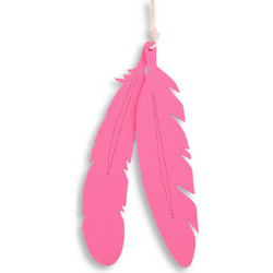 Decorative felt feathers 2pcs - pink