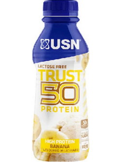 USN Trust 50 Banana Πρωτεΐνη Ορού Γάλακτος Γράμμωσης Χωρίς Λακτόζη 500ml