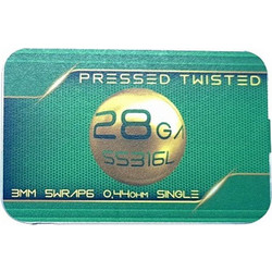 Tesla Handcrafted Coils Premade Coils Pressed Twisted SS316L (2x28ga) 0.44 Ohm