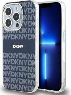 DKNY IML Mono & Stripe MagSafe case for iPhone 15 Pro - blue