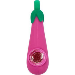 Purple Eggplant Silicone Pipe 10cm