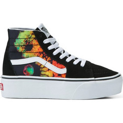 Vans SK8-HI Tapered Γυναικεία Sneakers Flatforms Μποτάκια Μαύρα Πολύχρωμα VN0A5JMKBML