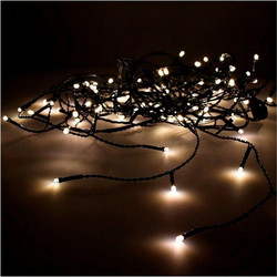 EDM Icicle Easy-Connect 200 Χριστουγεννιάτικα Λαμπάκια LED σε Κουρτίνα Θερμά Λευκά 2x0.5m