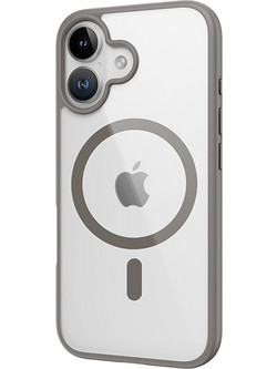 Θήκη iPhone 16 Plus ROCK Premium Διάφανη με ενισχυμένες γωνίες και συμβατότητα MagSafe φορτιστή Πλάτη TPU γκρι