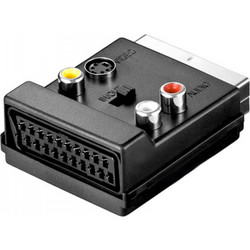 Adapter, OEM, SCART to AV, Black - 17105