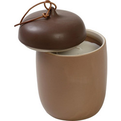 Αρωματικό Κερί Homemade Spa 2% Κεραμικό Με Καπάκι Καφέ 19Εκ 60 Ώρες Καύσης
