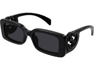 Gucci GG1325S 001 Γυναικεία Γυαλιά Ηλίου Ορθογώνια Κοκάλινα Μαύρα με Μαύρο Polarized Φακό