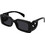 Gucci GG1325S 001 Γυναικεία Γυαλιά Ηλίου Ορθογώνια Κοκάλινα Μαύρα με Μαύρο Polarized Φακό
