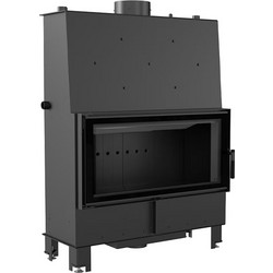 Kratki LUCY/PW/20/W/BLACK Ενεργειακό Τζάκι Καλοριφέρ Ξύλου Ίσιο 20kW