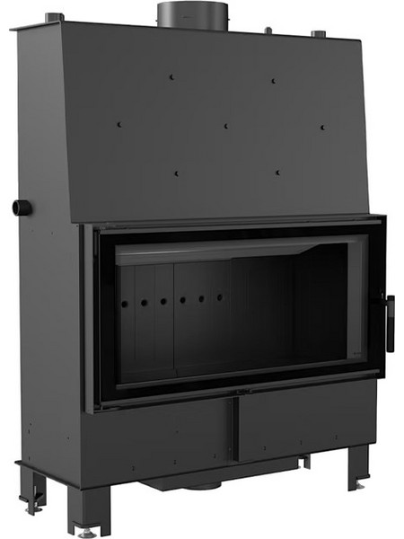 Kratki LUCY/PW/20/W/BLACK Ενεργειακό Τζάκι Καλοριφέρ Ξύλου Ίσιο 20kW