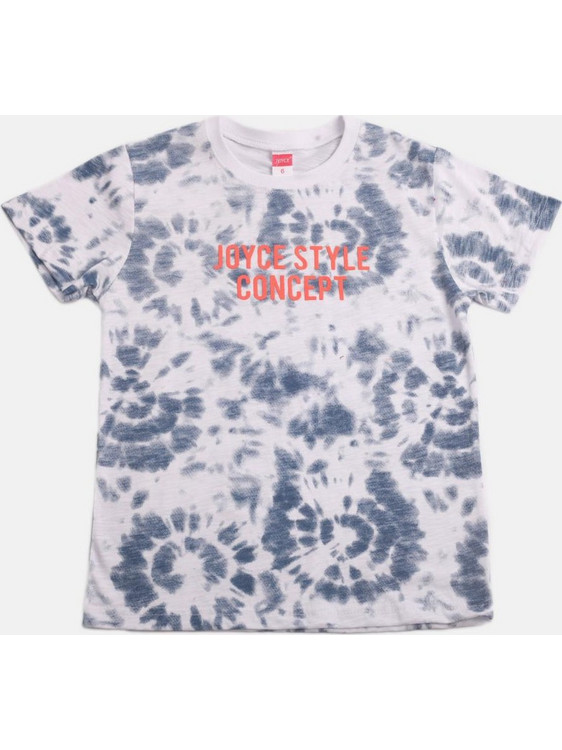 Joyce Παιδικό T-Shirt Κοντομάνικο Λευκό Navy Μπλε 2314506