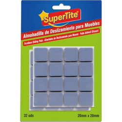 Supertite 8125 Τετράγωνες Τάπες Επίπλων Γκρι 20x20mm 32TMX