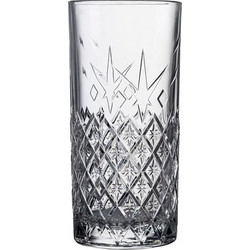 Γυάλινο Ποτήρι Σκαλιστό Ψηλό 30cl φ6 8 x 14 3 cm LIBERTY UNIGLASS Σετ 12 c492230