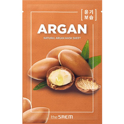 The Saem Natural Argan Sheet Μάσκα Προσώπου για Ενυδάτωση & Λάμψη με Αργκάν 21ml