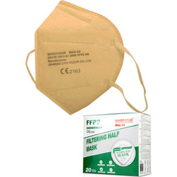 Barbeador MAX-02 FFP2 Filtering Half Mask Μπεζ 20τμχ