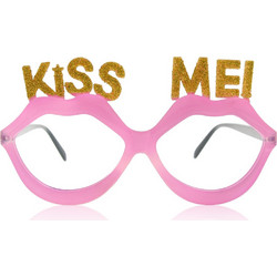 Πλαστικά ροζ Γυαλιά Kiss me