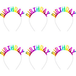 Στέκες Πάρτι Rainbow Happy Birthday - 6 τμχ