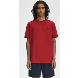 Fred Perry Ανδρική Μπλούζα Τ-Shirt Twin Tipped M1588-Y35 Μπορντό