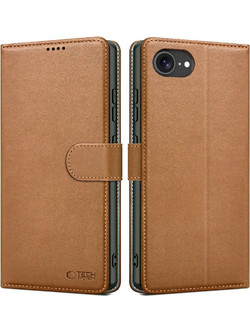 Tech-Protect Wallet Case for iPhone 16e / 17e - Brown