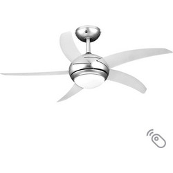 Evivak Maya 804503 Ανεμιστήρας Οροφής 110cm 55W με Φως & Τηλεχειριστήριο Διαφανής