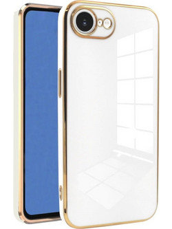 Θήκη iPhone 17e / 16e Bodycell Gold Plated Σιλικόνης - White (5206015081248)