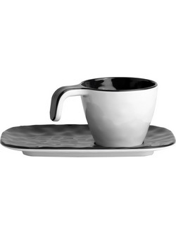 Marine Business Σετ Φλιτζάνια Espresso Μαύρα Λευκά 80ml 6τμχ