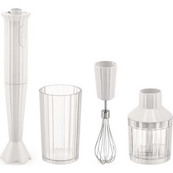 Alessi Plisse MDL10S W Σετ τμχ 4 White Ραβδομπλέντερ με Πλαστική Ράβδο 500W