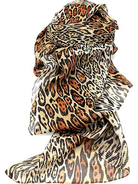 ΕΣΑΡΠΑ-ΦΟΥΛΑΡΙ ΑΠΟ ΠΟΛΥΕΣΤΕΡ σε animal print και σε αποχρώσεις του καφέ-μπεζ