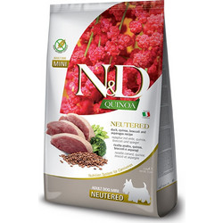 Farmina N&D Quinoa Grain Free Neutered Mini Adult with Duck, Quinoa, Broccoli & Asparagus 2.5kg