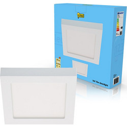 Τετράγωνο φωτιστικό οροφής 123led Dimmable, 22,7cm x 22,7cm (15W) | 3000-6000K | Επιτοίχια τοποθέτηση και εντοιχιζόμενο